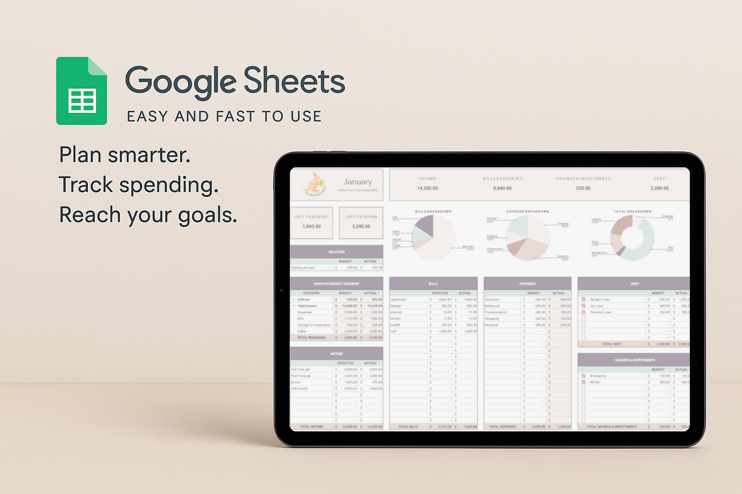 Monthly Budget Organizer