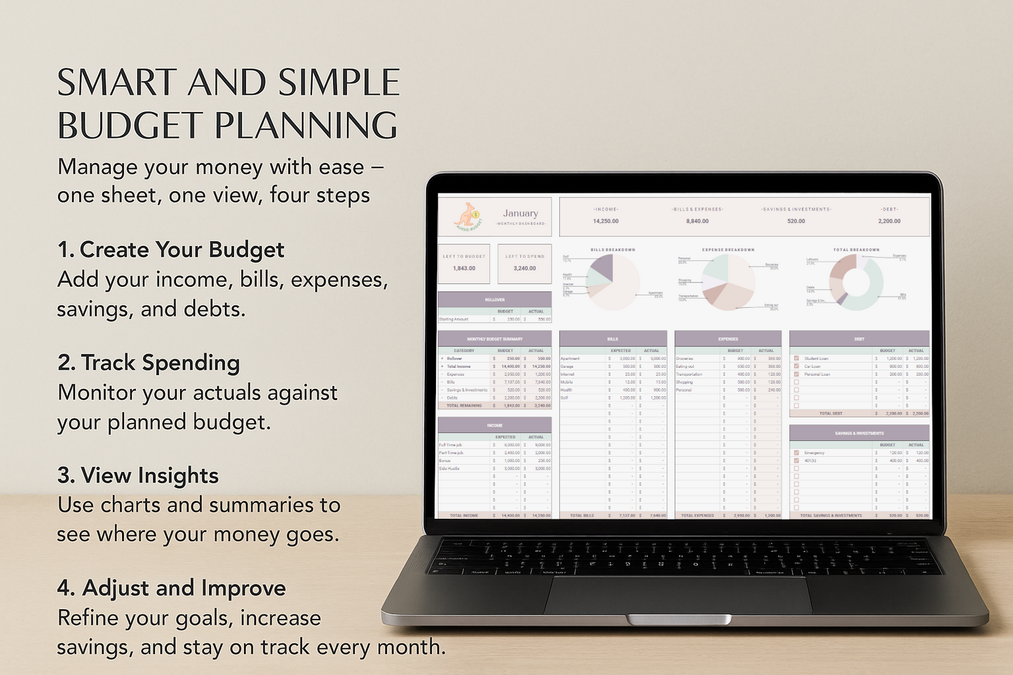 Monthly Budget Organizer